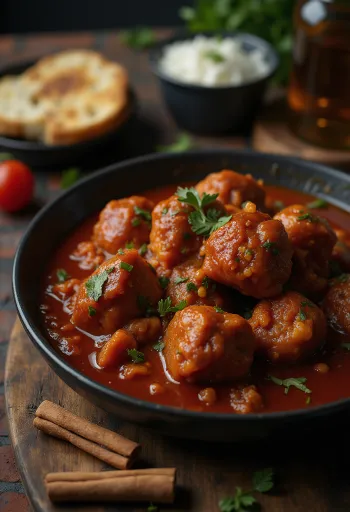 Vindaloo Clásico servido en una salsa especiada