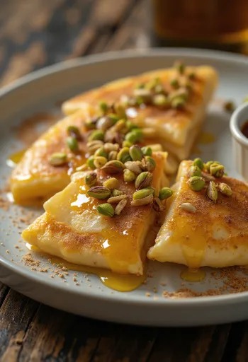 Tortita iraní Khagineh servida