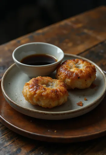 Pempek kulit, surtido de pescado con piel de pescado, frito y crujiente
