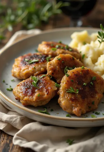 Hígado de pollo frito crujiente, servido con pan fresco y cebolla morada