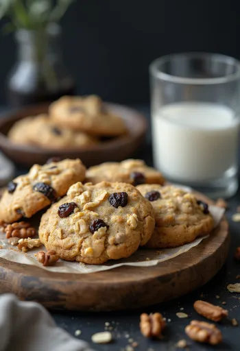 Galletas de avena servidas