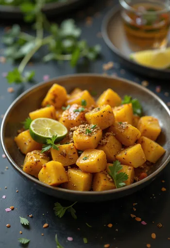 Alur dom al comino, servido con cilantro fresco