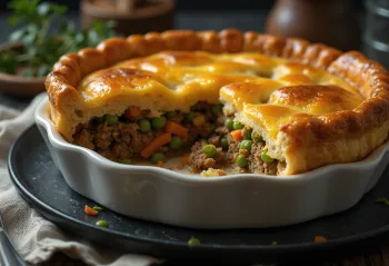 Empadão de carne picada, pastel con relleno de carne de ternera picada