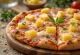 Pizza hawaiana con jamón y piña