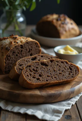 Pan Ruisleipä en rebanadas, recién horneado