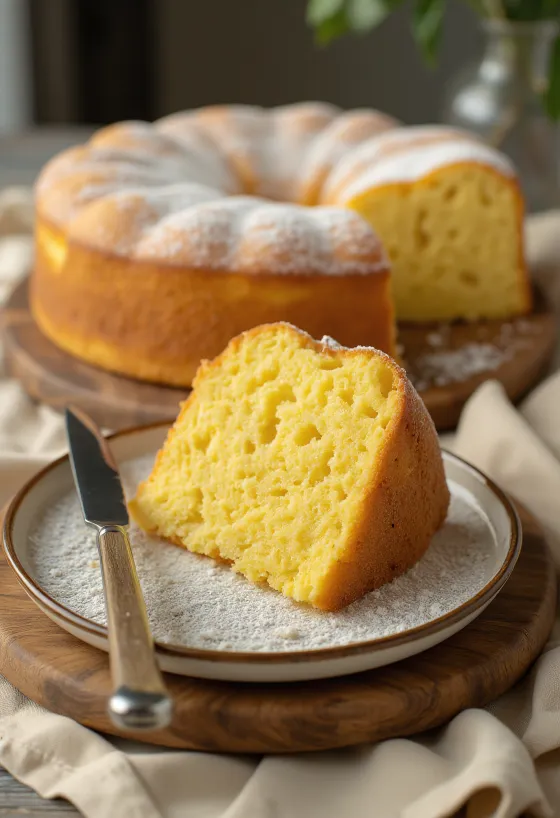 Tarta de mantequilla simple servida sencillamente