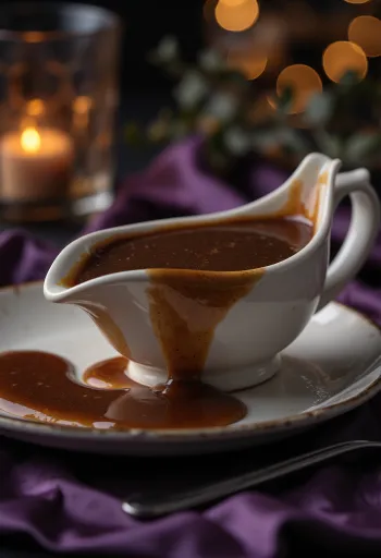 Salsa de cerveza negra servida con carnes asadas