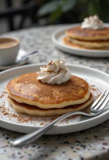 Crepes de café servidos