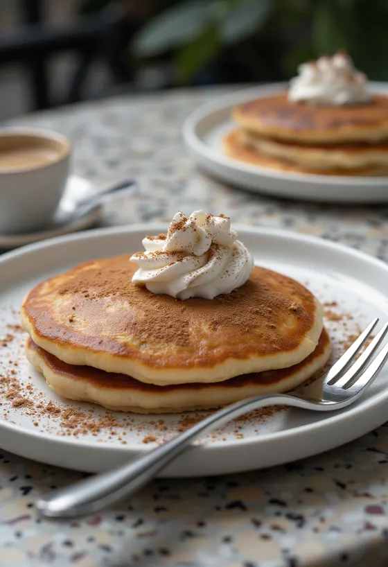 Crepes de café servidos