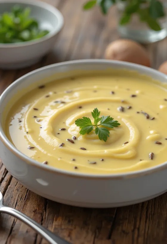 Salsa de mostaza servida con platos de carne