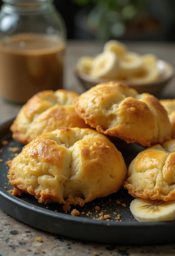 Broa de fubá con plátano servido, un delicioso pastel de harina de maíz y plátano.