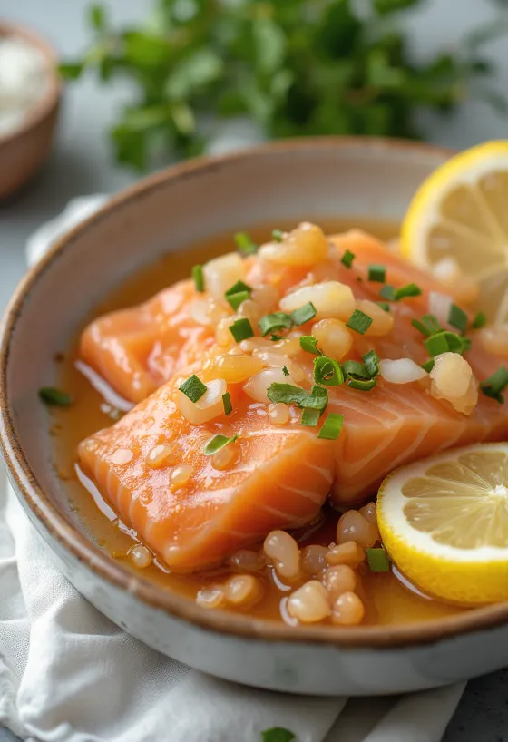 Salmón marinado agridulce en tarro