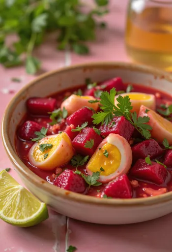 Curry de Berenjena y Remolacha al Limón