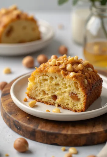 Barritas de miel y avellanas servidas