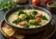 Caldo Verde con zumo de limón, servido con kale fresco y chorizo