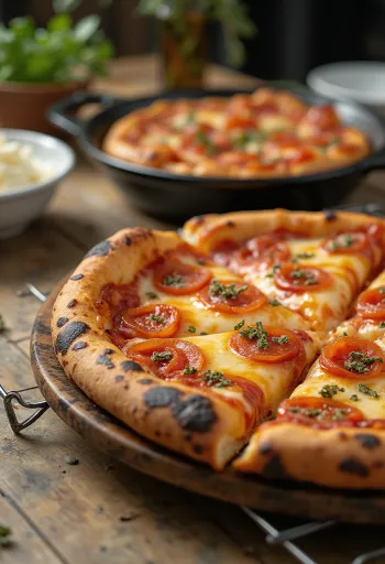 Pizza Detroit Style cuadrada, gruesa y crujiente