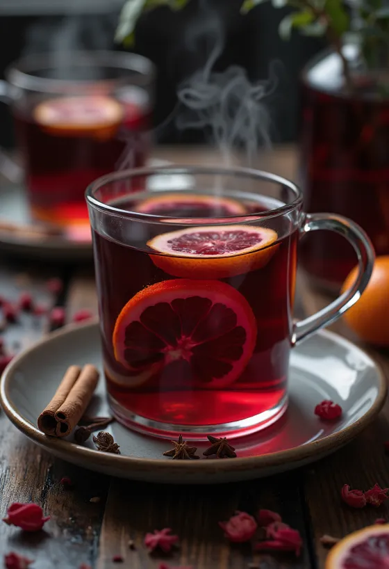 Sidra de hibisco en taza