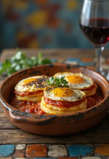 Parmigiana con berenjenas a la parrilla, salsa de tomate y queso fundido