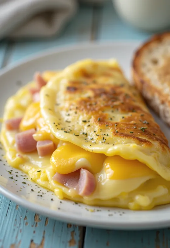 Tortilla rellena con verduras frescas y queso fundido en su interior
