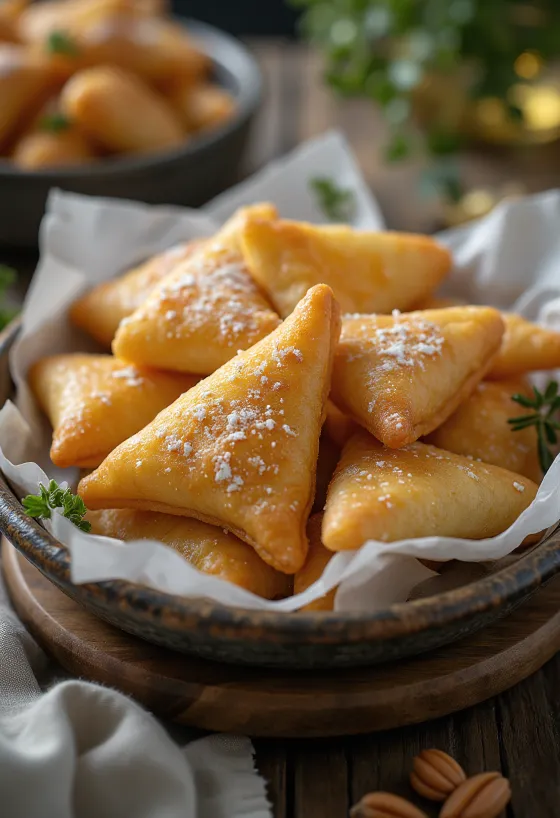 Mandazi frito dorado servido