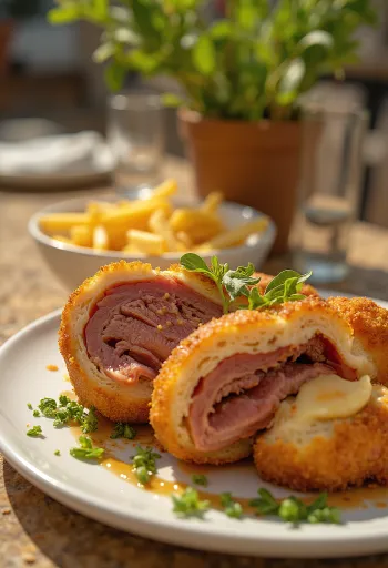 Cachopo asturiano servido
