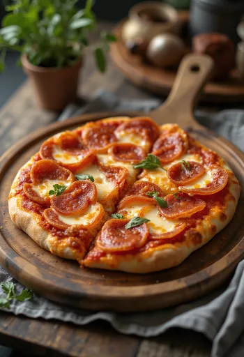 Pizza doble pepperoni con extra de salami