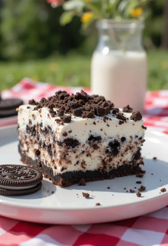 Tarta Oreo servida