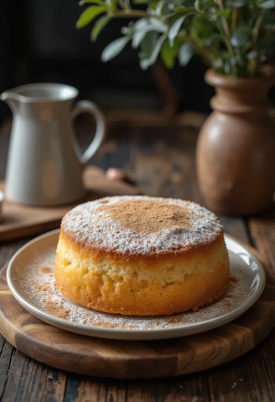 Bizcocho de canela cortado en rebanadas