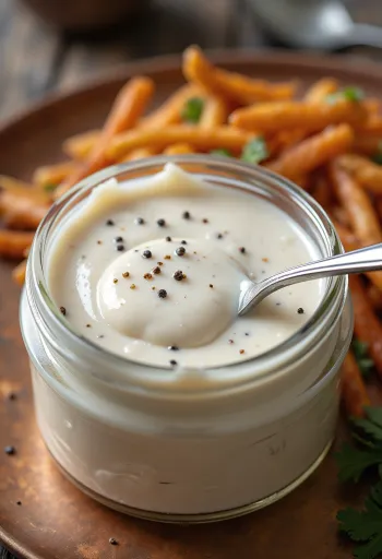 Salsa barbacoa blanca de Alabama servida con pollo a la parrilla