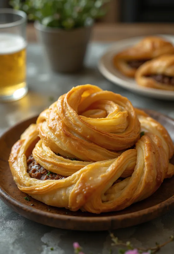 Burek de carne servido