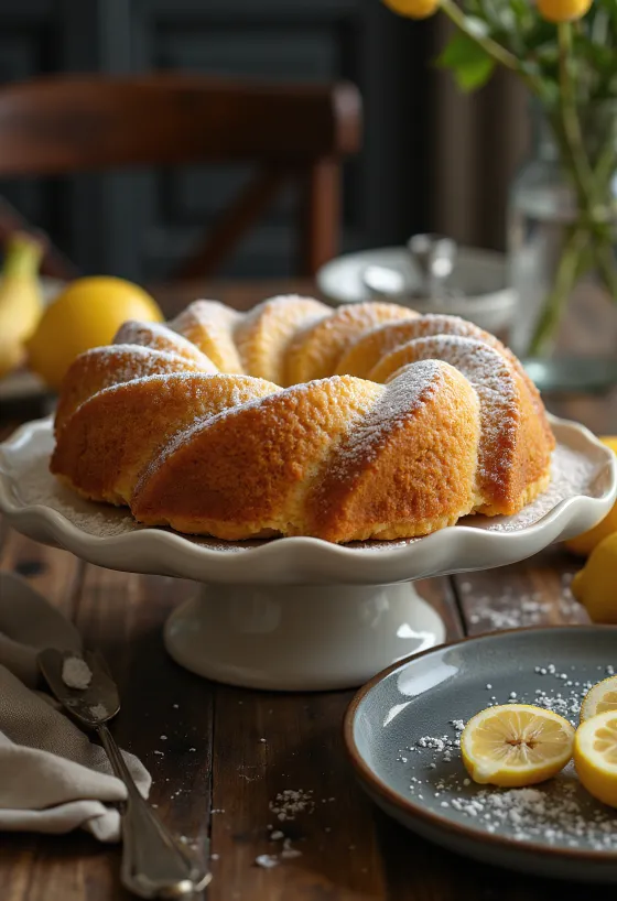 Kugelhopf de plátano con ralladura de limón