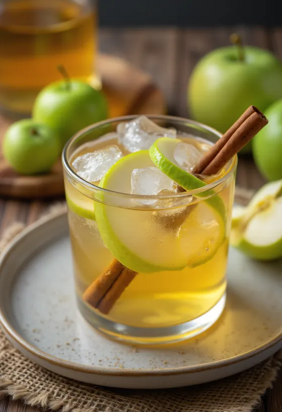 Cóctel de Sidra y Calvados servido fresco