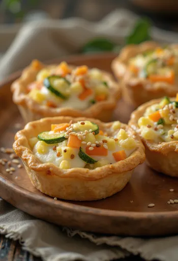 Empanadillas prebióticas de requesón y verduras, con verduras frescas y requesón