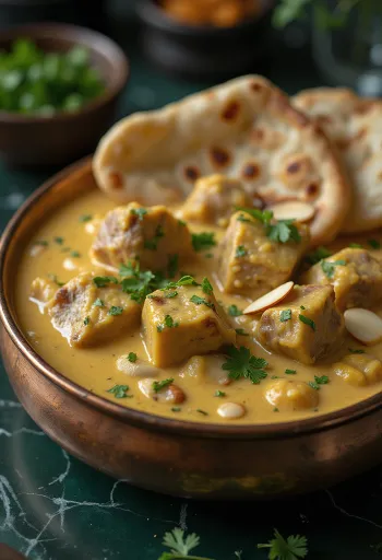 Korma de cordero servido