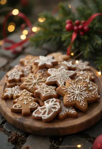 Pan de jengibre con formas navideñas