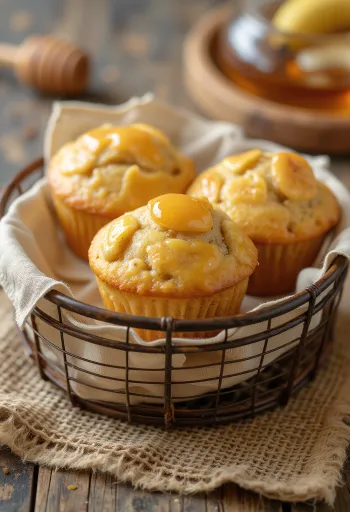 Muffins de plátano endulzados con miel