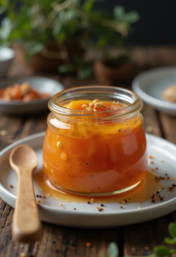 Ghee especiado con Gochujang en tarro