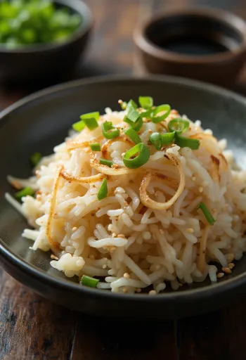 Arroz con rábano servido