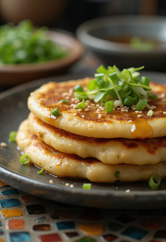 Miso pancake servido