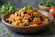 Arroz con alubias rojas servido