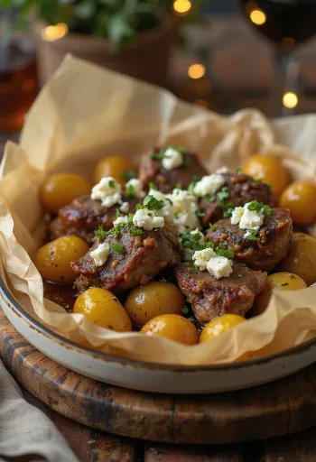 Kleftiko de Cordero, cordero griego asado lento con verduras