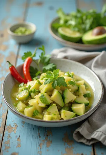 Ceviche vegano con aguacate y lima