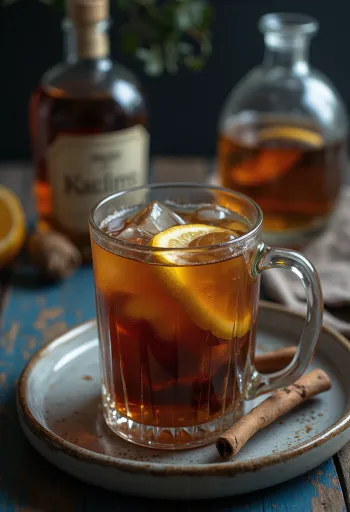 Grog servido en vaso