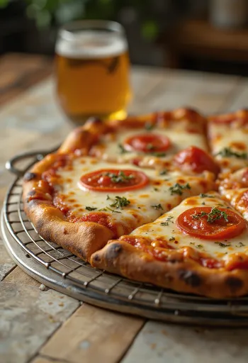 Pizza Estilo Nueva York con masa fina y porciones grandes