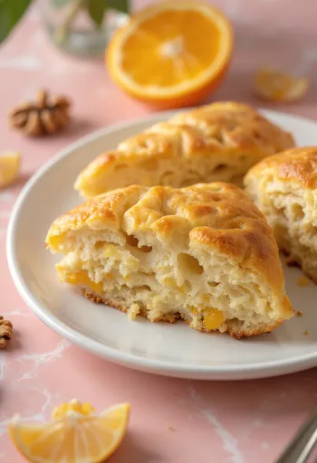 Panecillos de naranja y nueces servidos