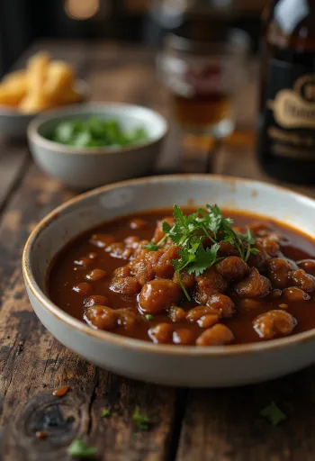 Salsa de tamarindo picante servida con carnes a la parrilla