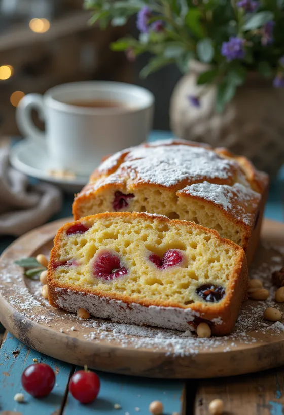 Pan de frutas navideño con frutos secos y nueces