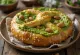 Pretzel al pesto servido