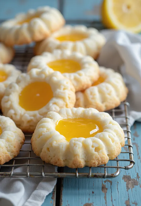 Galletas Linzer de limón y naranja con mermelada brillante
