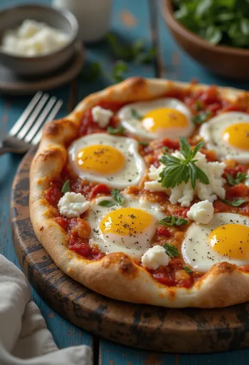 Pizza alla Norma con berenjena y ricotta